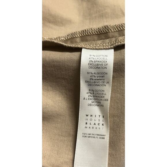 White House Black Market Military Jacket Khaki Size 2 Fitted Button Utility Chic - Picture 9 of 9